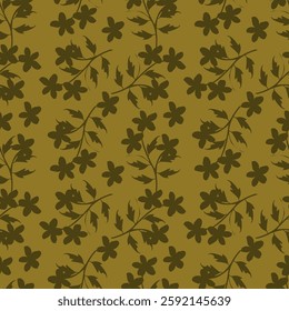 Cute feminine watercolor seamless pattern with wildflowers.hand drawn