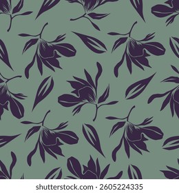 Cute feminine watercolor seamless pattern with wildflowers.hand drawn