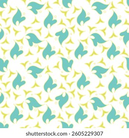 Cute feminine watercolor seamless pattern with wildflowers.hand drawn