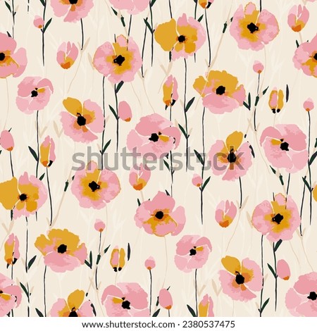 Image, Stock Photo Poppies as if painted