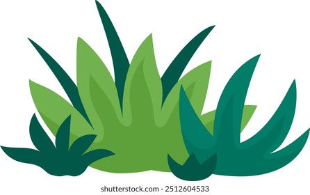 Süße Farne hinterlässt ein Symbol. Wald- oder Waldpflanzenclipart einzeln auf weißem Hintergrund. Gestaltungselement für botanisches Laub. Einfache grüne Zweig-Illustration für Kinder
