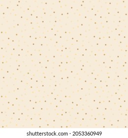Cute festive background with gold stars. Holiday seamless pattern. Christmas star. Decoration for gift wrapping paper, fabric, clothing, textiles, surface textures, scrapbook. Vector illustration.