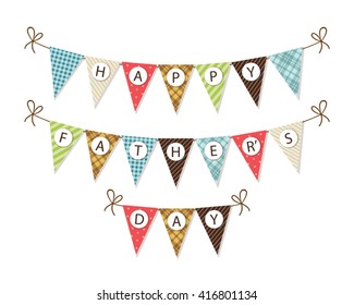 Cute festive Father's Day bunting flags for your decoration