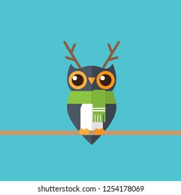 Cute festive owl