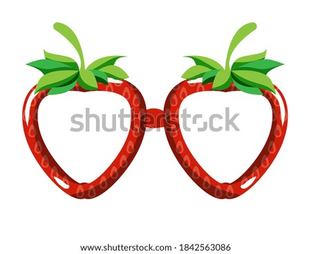 Image, Stock Photo Glasses with Strawberries and Mango Smoothies