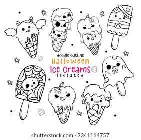 Cute and festive sweet ice cream costume doodle set with transparent vector illustrations bring a playful twist to your holiday celebration. Perfect for kids' designs, party decorations.