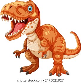 Cute and fierce T-Rex dinosaur vector art