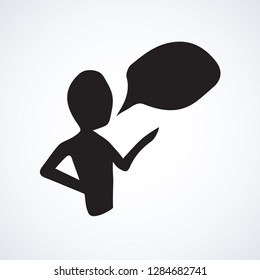 Cute figure isolated on light backdrop. Item internet networks ui concept. Freehand linear dark ink hand drawn picture emblem sketchy in art retro scribble comic style pen on paper with space for text
