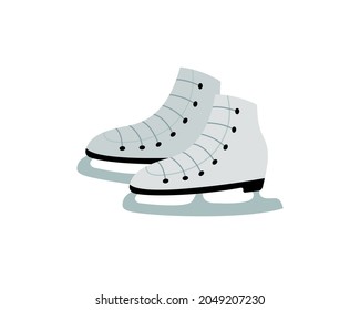Cute figure skates isolated on a white background. Vector illustration