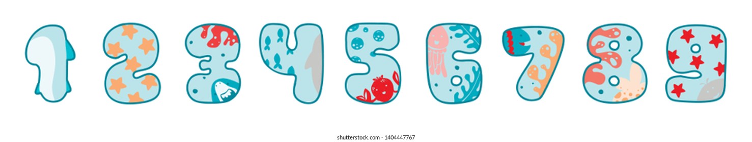 Cute figures illustrated in nautical style, cute Japanese style drawings.