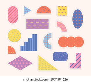 Cute figures are simply arranged. Simple pattern design template.