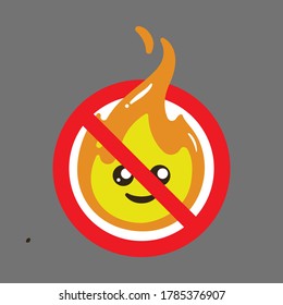 Cute fire design illustration vector