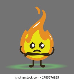 Vector de ilustración de diseño de fuego de corte