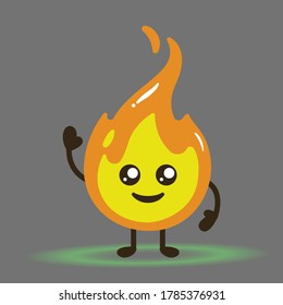 Cute fire design illustration vector
