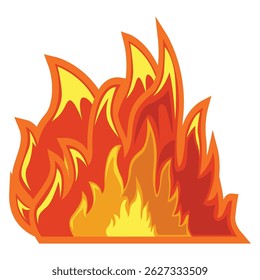 Diseño lindo de la ilustración de la forma del fuego