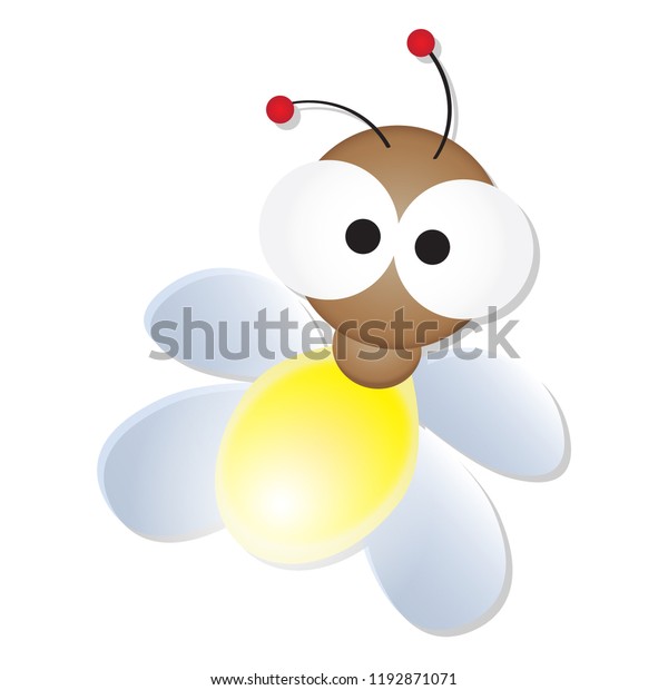 Cute Firefly Big Googly Eyes Cartoon Stock Vector (Royalty Free ...