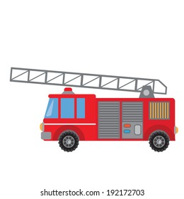 Cute fireman truck vector illustration