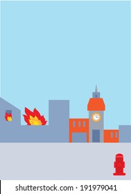 Cute fireman vector illustration