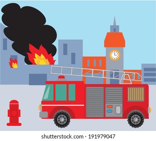 Cute fireman vector illustration