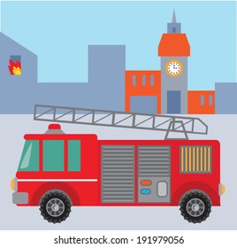 Cute fireman vector illustration