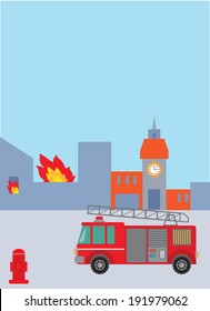 Cute fireman vector illustration