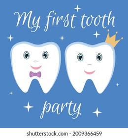 514 First tooth card design Images, Stock Photos &amp; Vectors | Shutterstock
