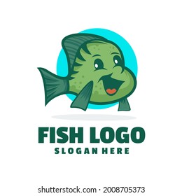 cute fish 2 logo design