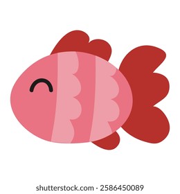 cute fish animal cartoon vector illustration graphic design vector illustration graphic design