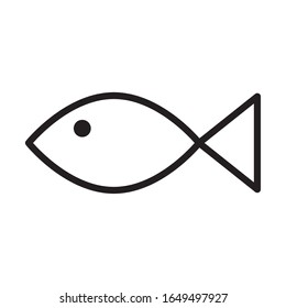 cute fish animal line style icon vector illustration design