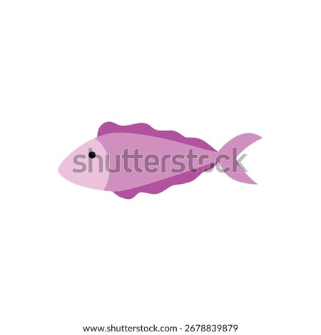 cute fish aquatic flat deisgn