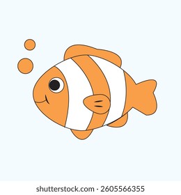 A cute  the fish art eps 
