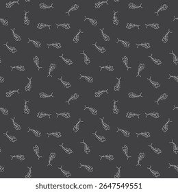 Cute Fish bones Seamless pattern. Cartoon Fish skeleton, background. Vector Illustration.