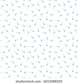 Cute Fish bones Seamless pattern. Cartoon Fish skeleton, background. Vector Illustration.