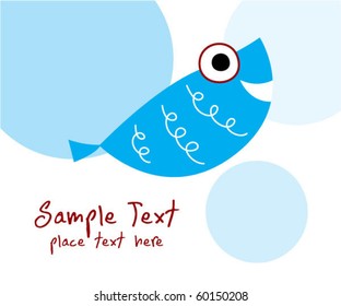 cute fish card