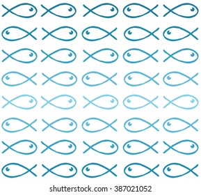 cute fish card design.Vector Illustration