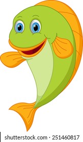 Cute fish cartoon 