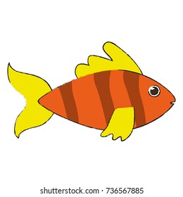 Cute fish cartoon