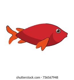 Cute fish cartoon