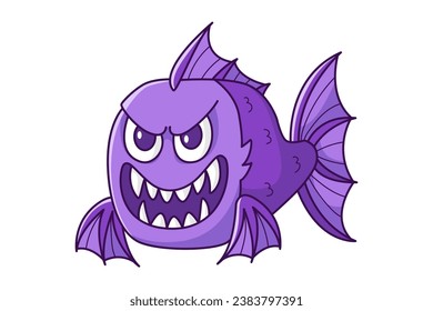 Cute Fish Cartoon Character Design