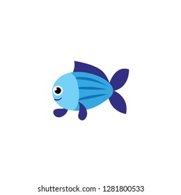 cute fish cartoon icon