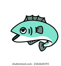 cute fish cartoon transparent background vector illustration