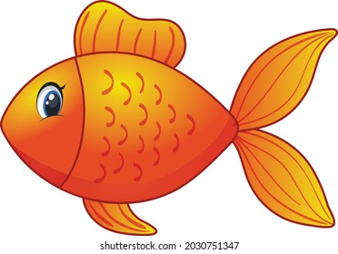 A cute fish cartoon vector art and illustration