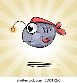 cute fish. Character design. Icon