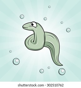 Cute fish. Character design. Underwater. Sea life. Smile face. Icon