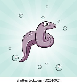 Cute fish. Character design. Underwater. Sea life. Smile face. Icon