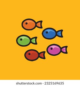 Cute Fish Child icon suitable for your cool logo