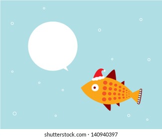 cute fish christmas message