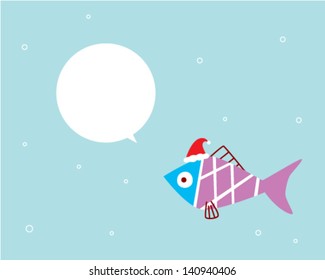 cute fish christmas message