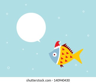 cute fish christmas message