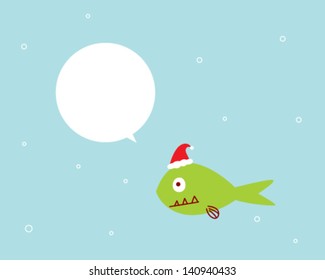 cute fish christmas message